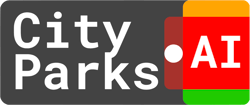 cityparks new logo box white gray red orange green